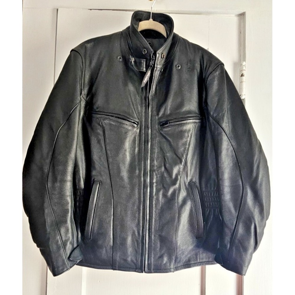 TEKNIC Taos leather motorcycle jacket womens L removeable lining + leather glove